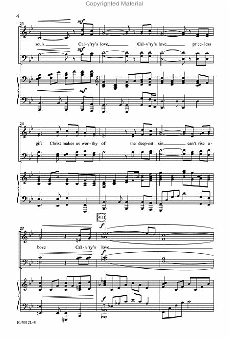 Calvary's Love Calvary's Love 4-Part scores gallery preview page 4