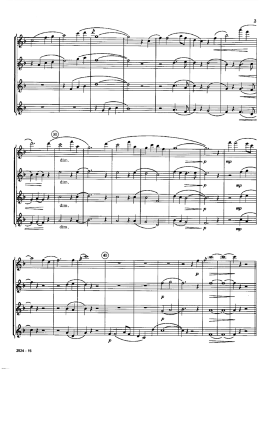Suite Pastorale Flute Quartet scores gallery preview page 3