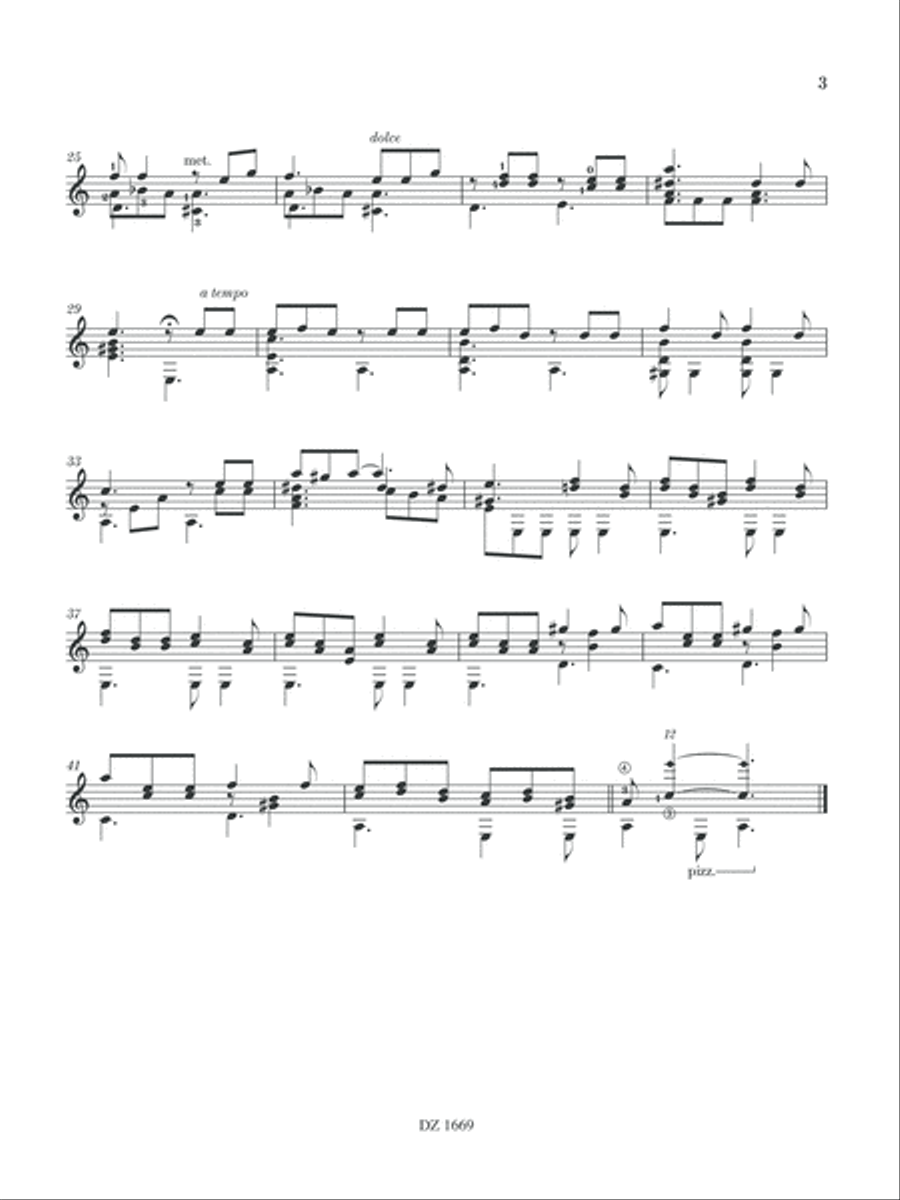 L’ho Perduta / Voi Che Sapete Classical Guitar scores gallery preview page 4