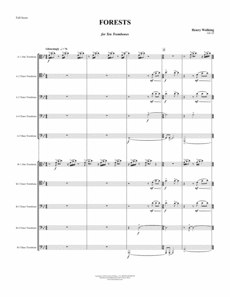 FORESTS for 10 Trombones