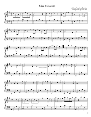 Give Me Jesus (Piano Solo) - Beautiful Traditional American Spiritual