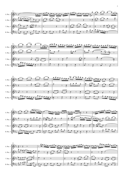 Duet from Cantata Number BWW 140.6 transribed for Recorder Quartet image number null