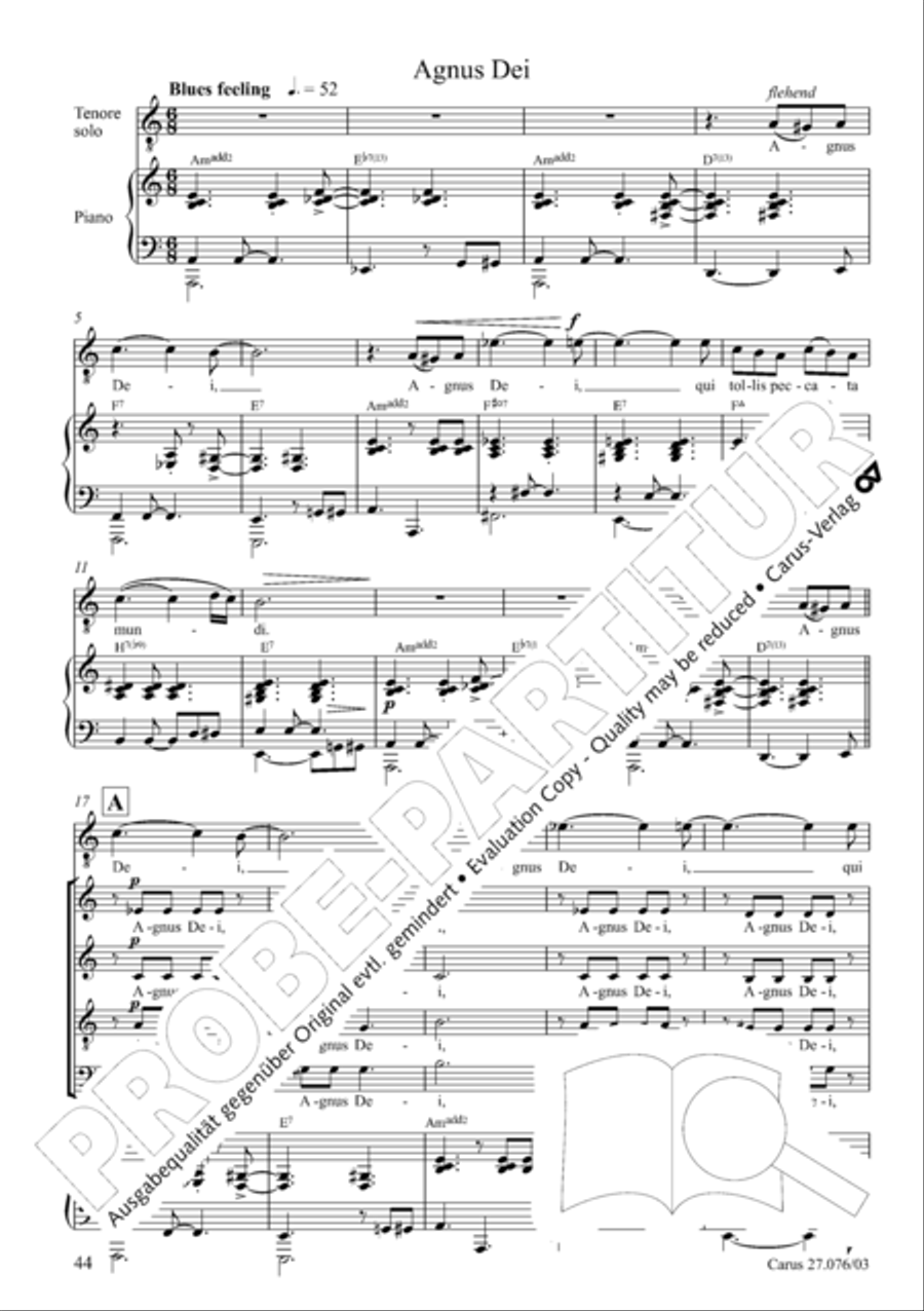 Missa in tempore incerto 4-Part scores gallery preview page 45