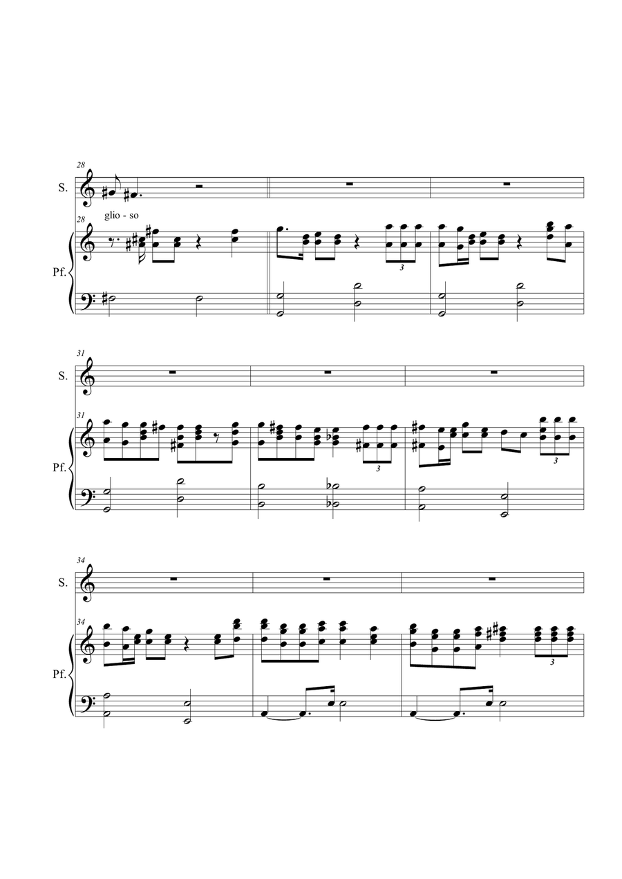Meraviglioso Piano, Vocal scores gallery preview page 4
