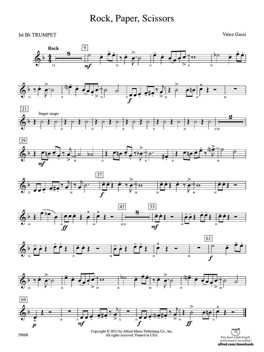 Rock, Paper, Scissors: 1st B-flat Trumpet