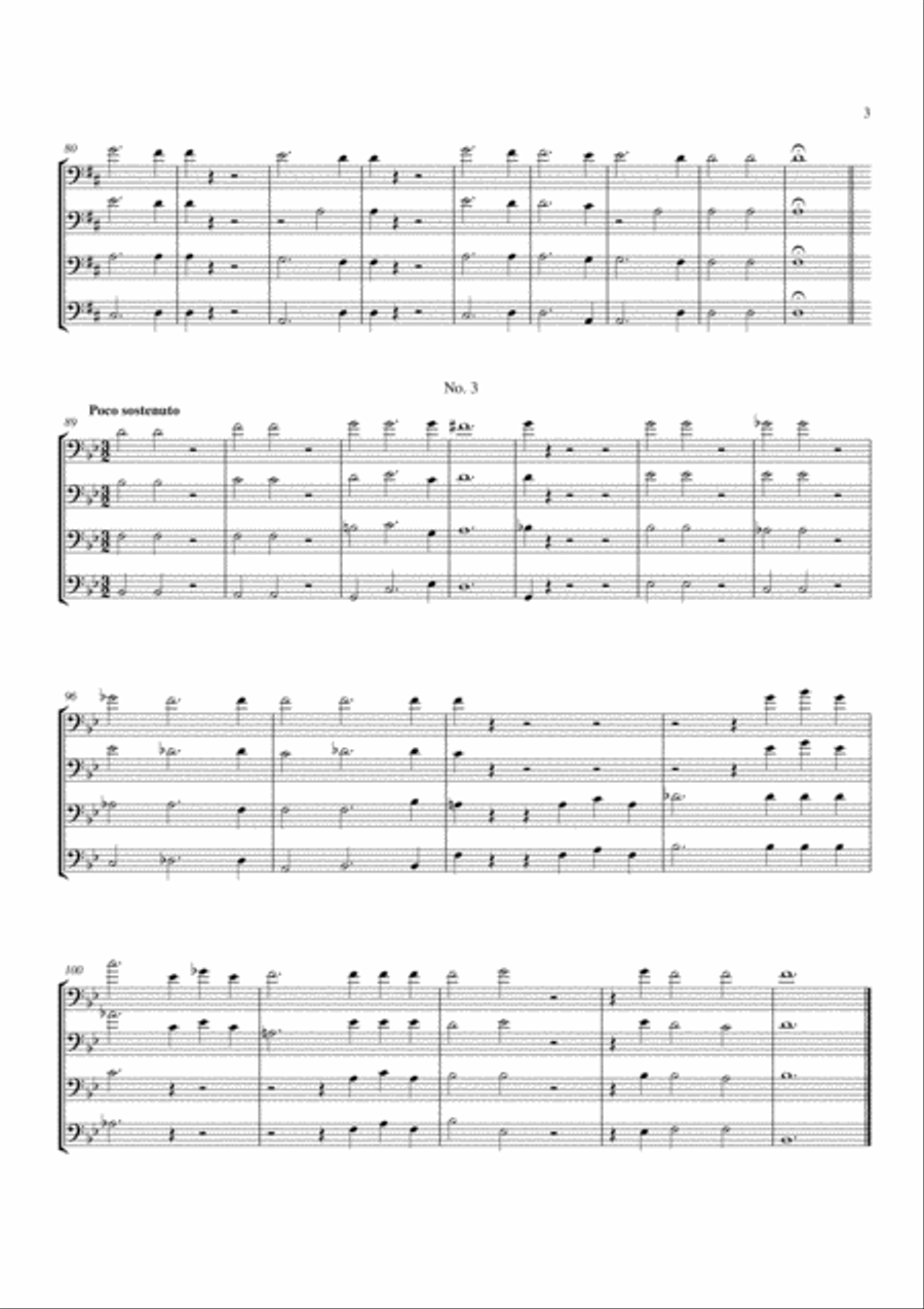 Three Equali Trombone Quartet scores gallery preview page 3