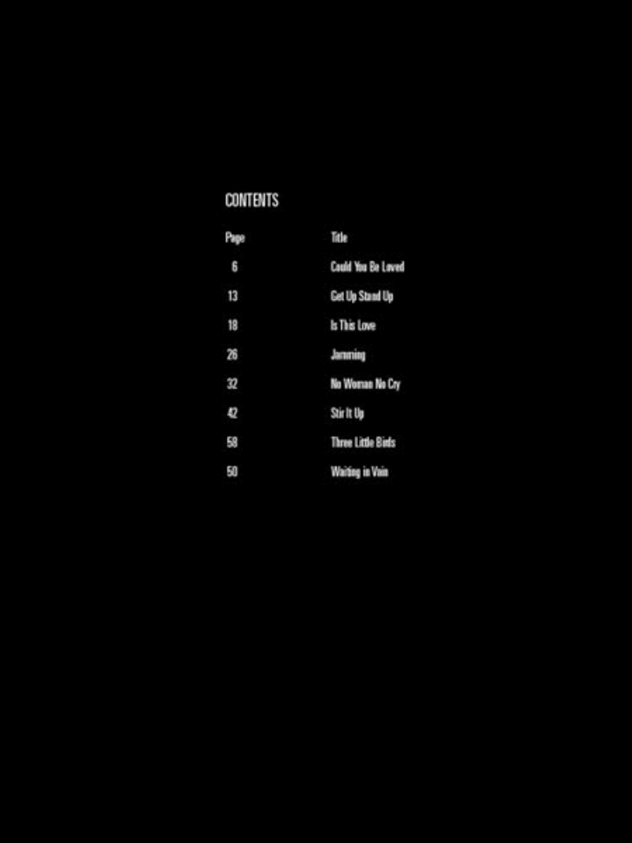 Bob Marley Guitar Tablature scores gallery preview page 3