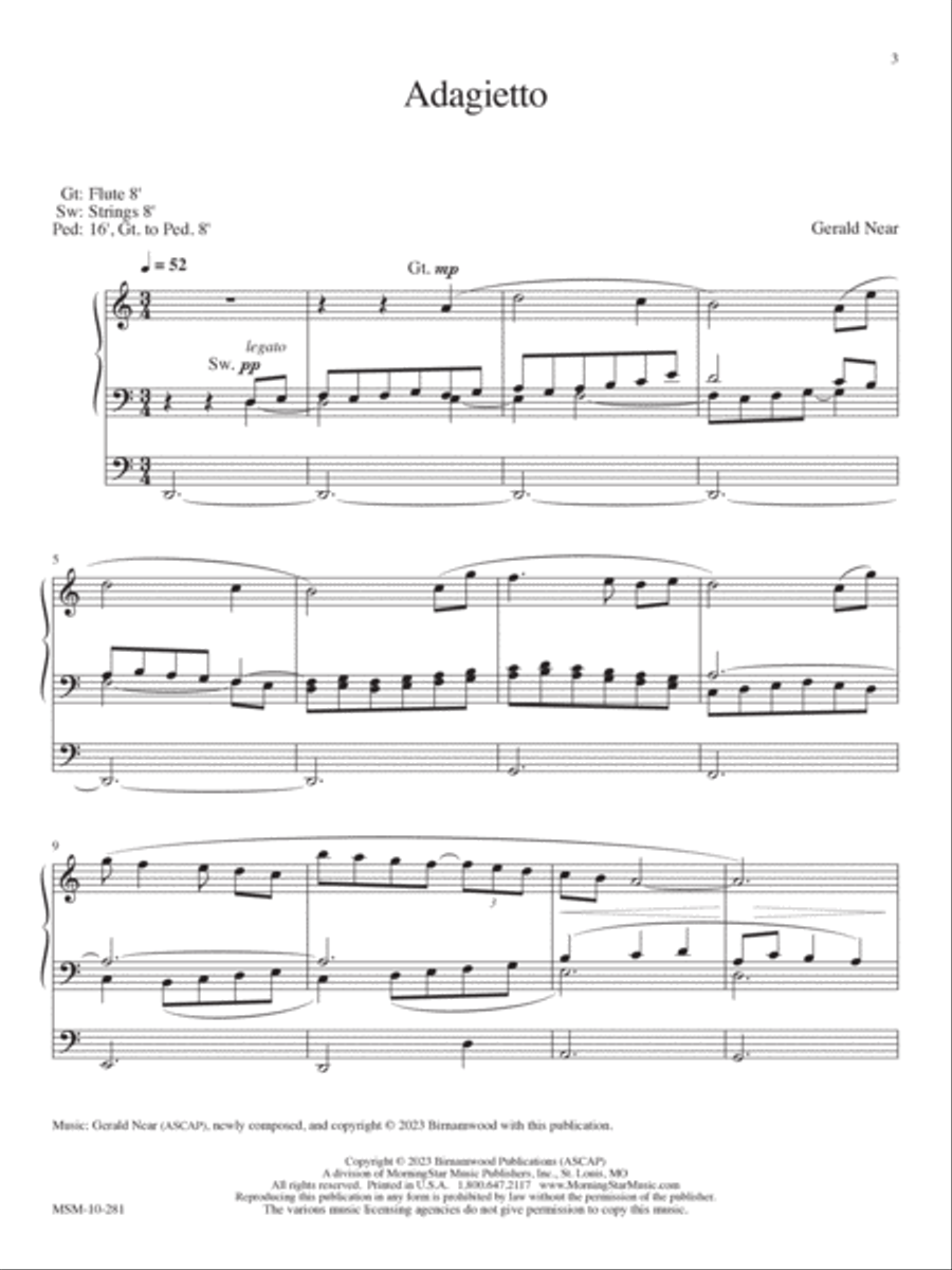 Adagietto Adagietto Organ scores gallery preview page 3