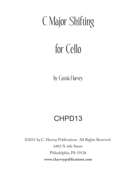 C Major Shifting for the Cello