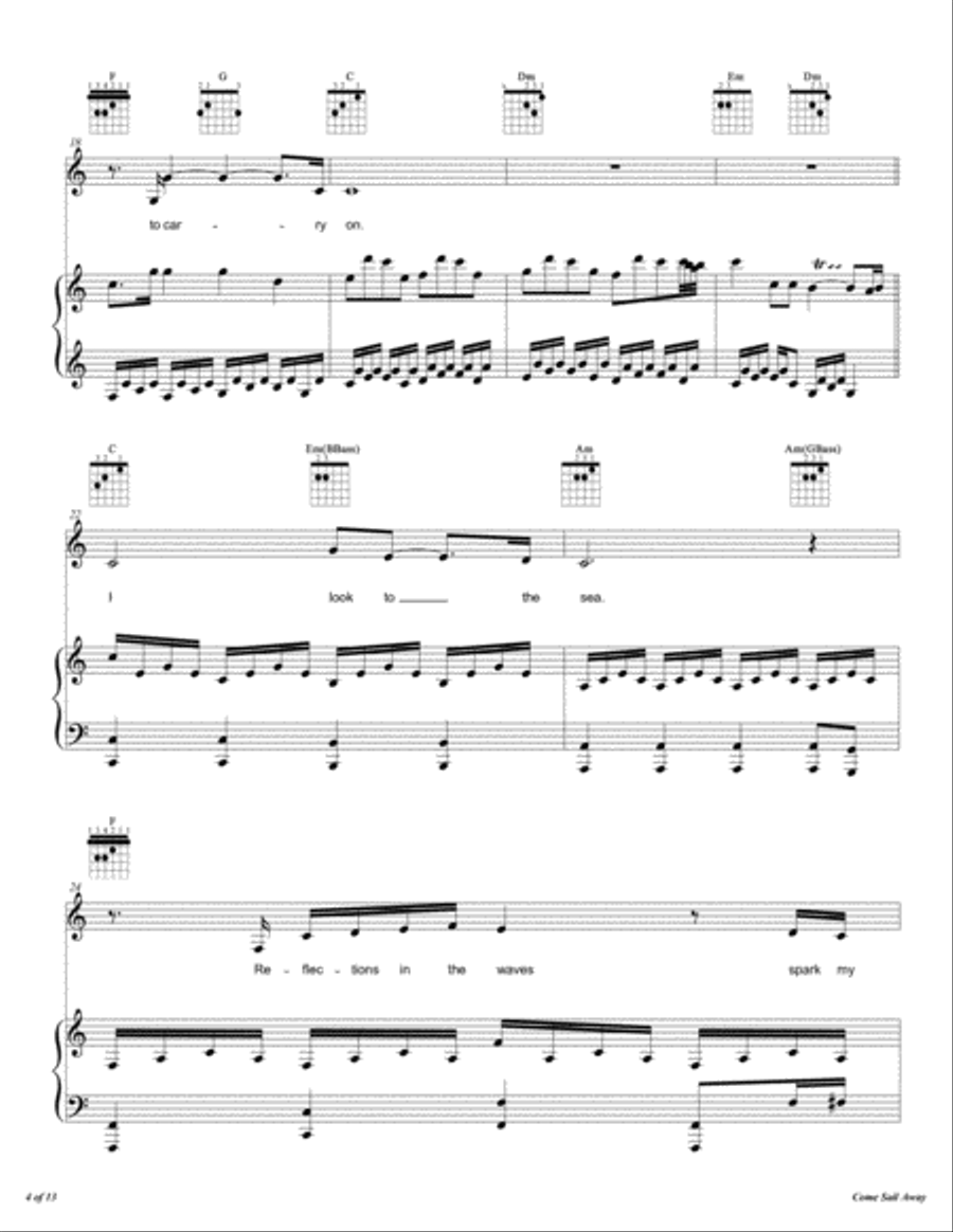 Come Sail Away Voice scores gallery preview page 5