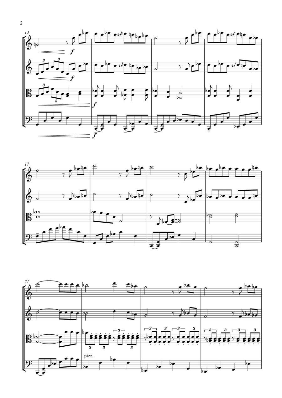 The Godfather (love Theme) String Quartet scores gallery preview page 2