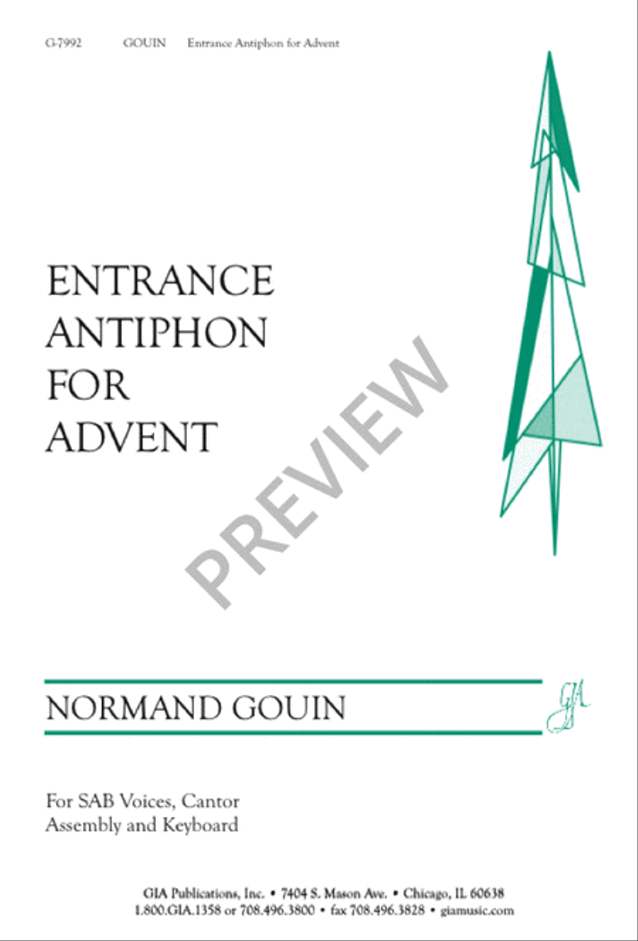Entrance Antiphon for Advent 3-Part scores gallery preview page 1