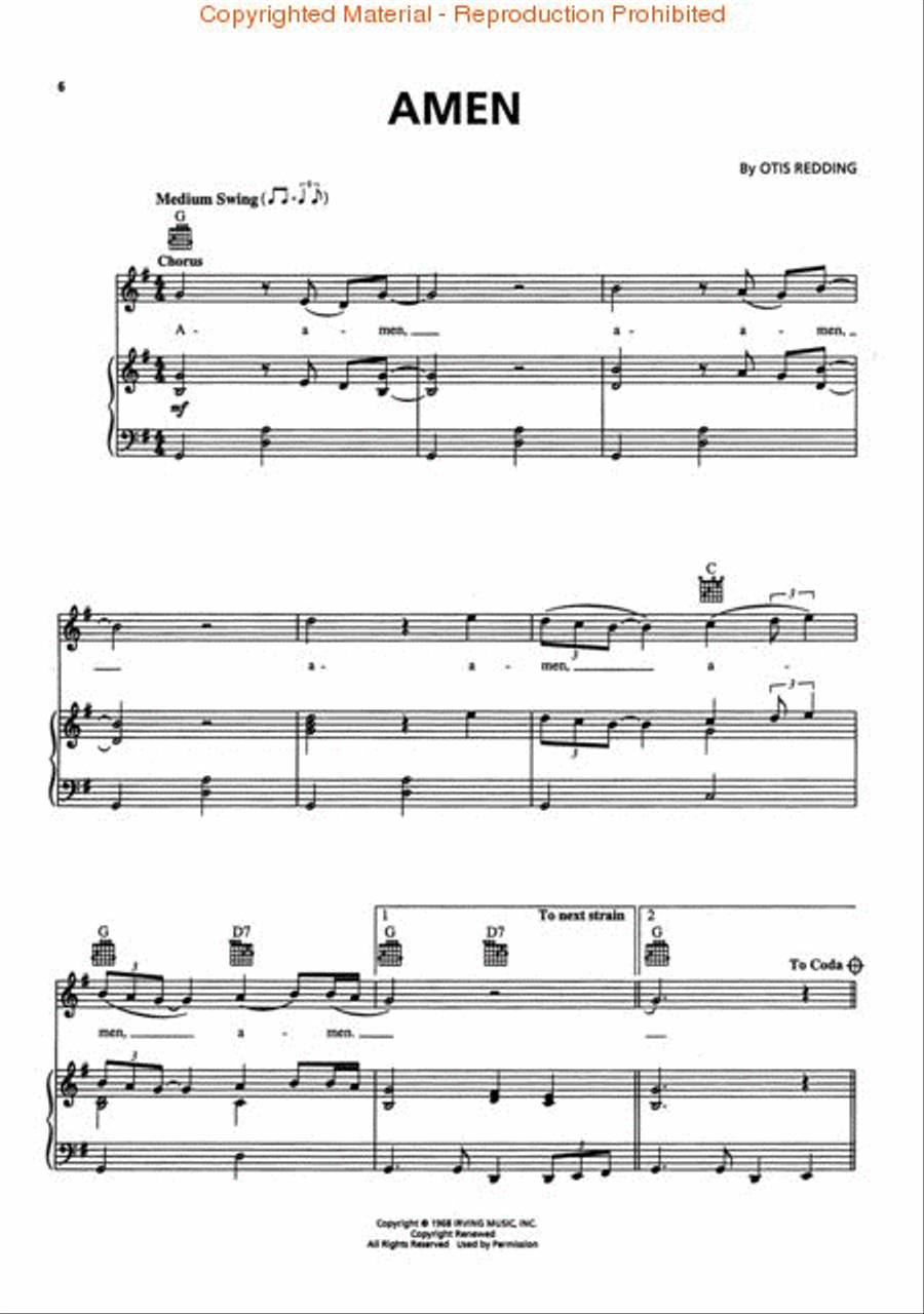 Otis Redding – Greatest Hits Piano, Vocal, Guitar scores gallery preview page 2