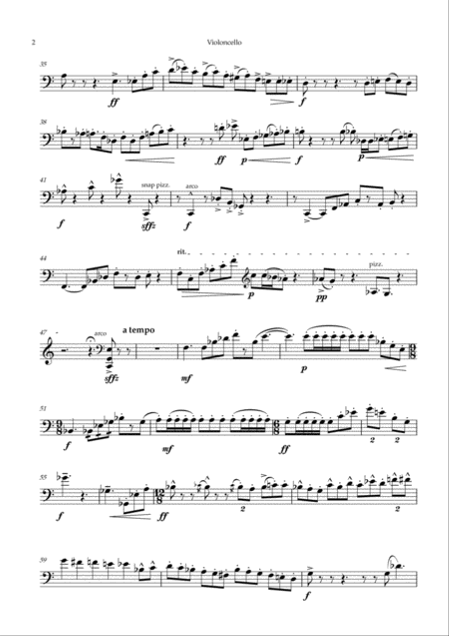 Duel: for Viola and Cello - Cello Viola scores gallery preview page 2