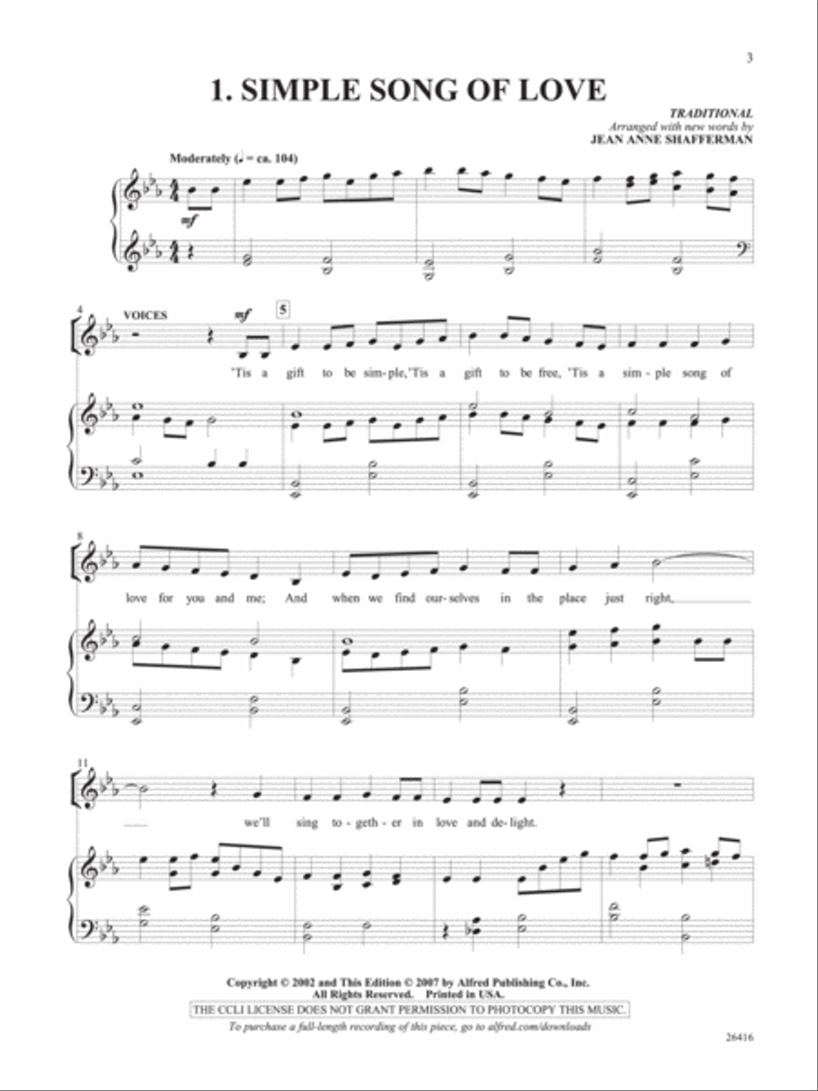 Simple Sacred Songs for Children (Book) Unison Choir scores gallery preview page 2