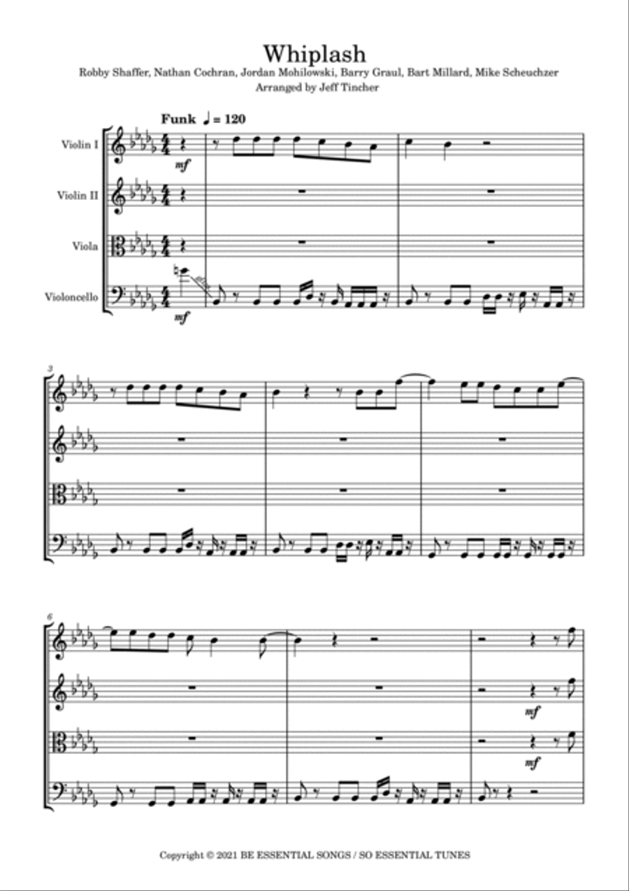 Whiplash String Quartet scores gallery preview page 2