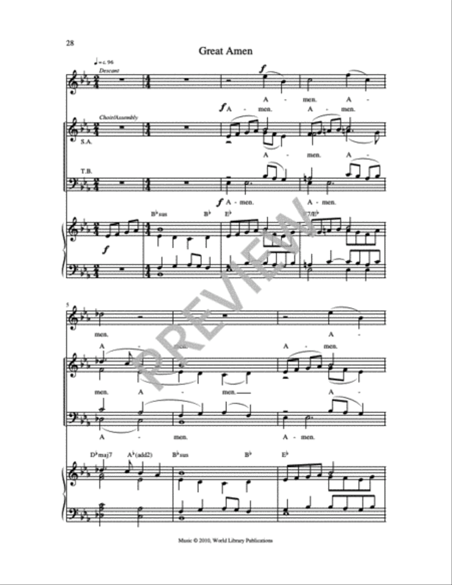 Mass of Wisdom - Choral Edition 4-Part scores gallery preview page 11