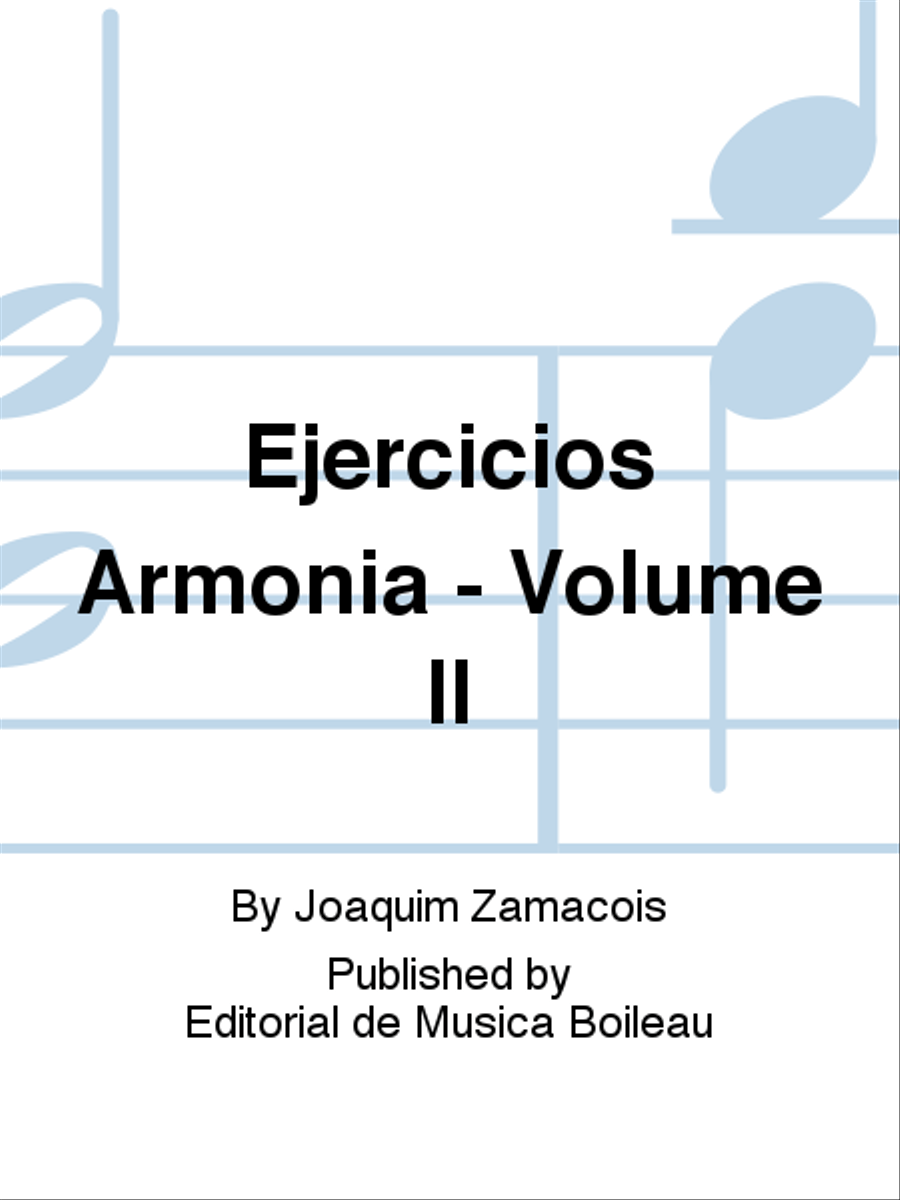Ejercicios Armonia - Volume II School and Community scores gallery preview page 1