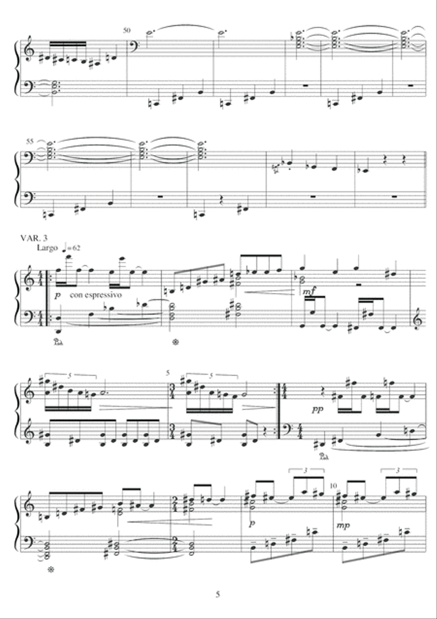 Variations of Chess Horse Piano Solo scores gallery preview page 6