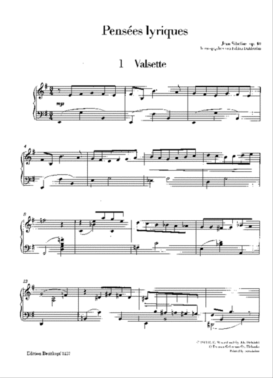 Pensées lyriques Op. 40 Pensées lyriques Op. 40 Piano Method scores gallery preview page 2