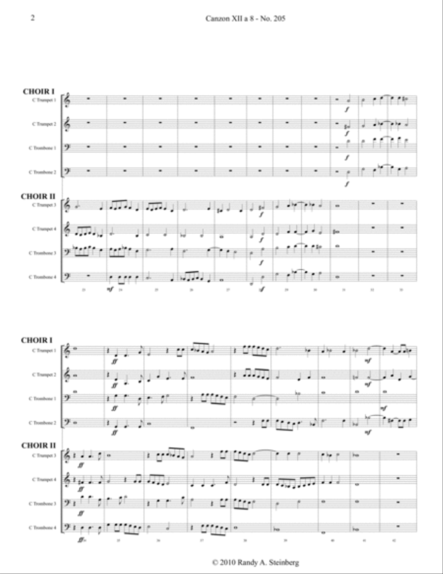 Canzon XII a 8 - No. 205 Brass Ensemble scores gallery preview page 5