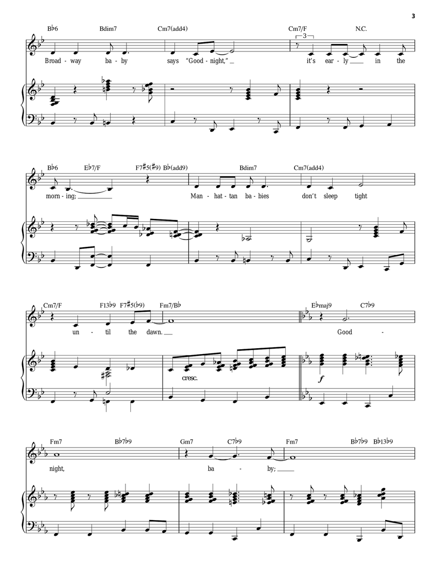 Lullaby Of Broadway Lullaby Of Broadway Piano, Vocal scores gallery preview page 3