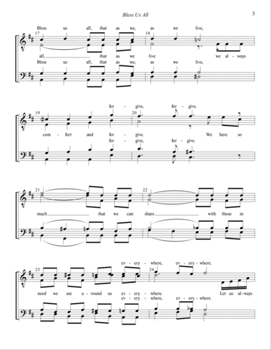 Bless Us All Bless Us All TTBB scores gallery preview page 3