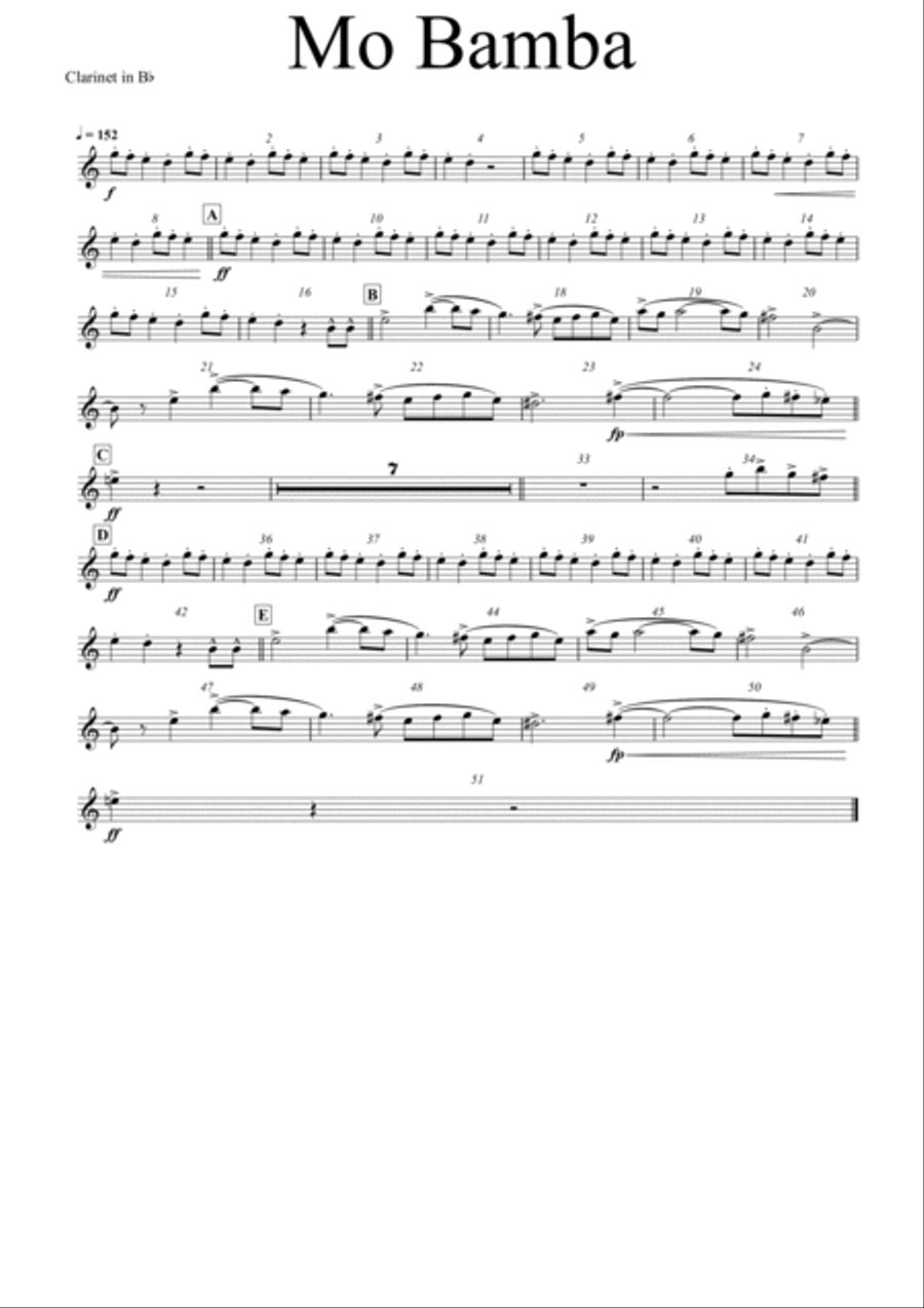Mo Bamba Marching Band scores gallery preview page 5