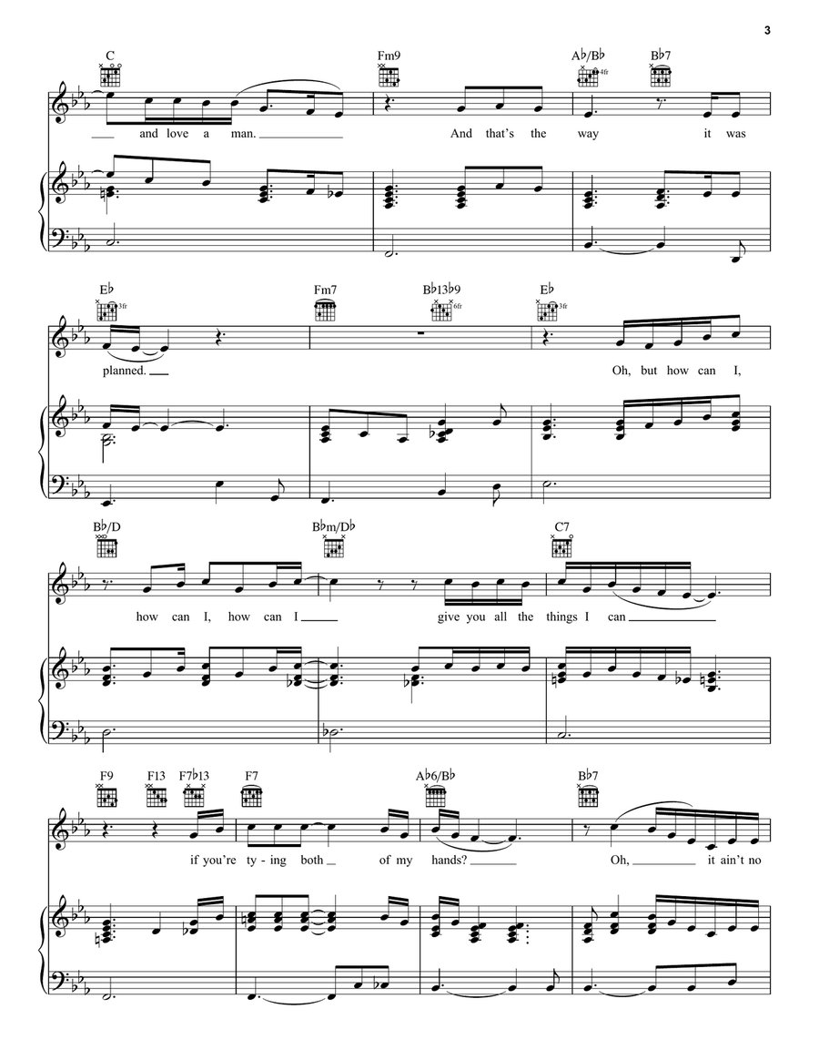 Ain't No Way Piano, Vocal, Guitar scores gallery preview page 3