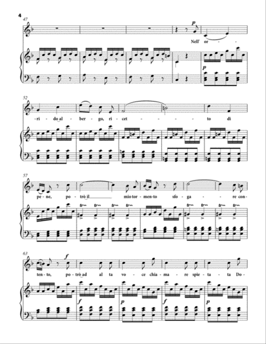VIVALDI Antonio: Nell'orrido albergo, aria from the cantata 