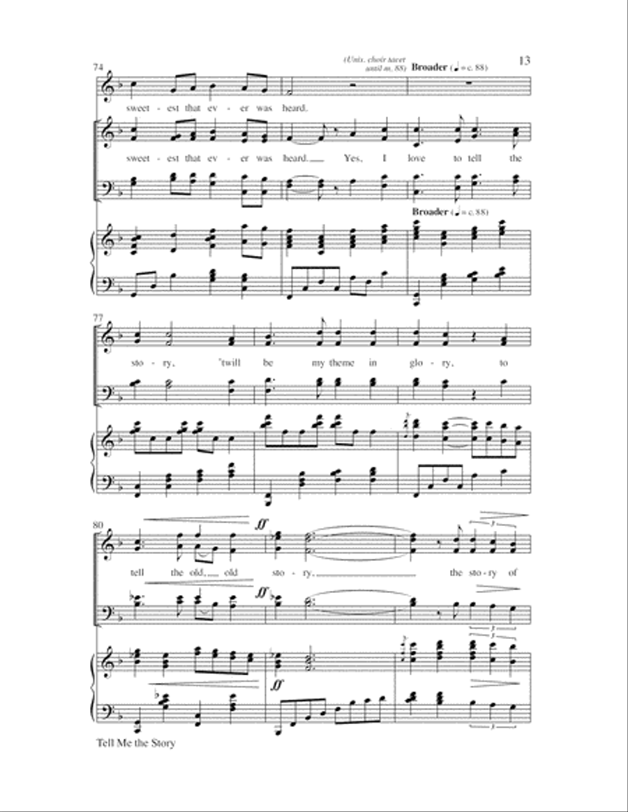 Tell Me the Story Tell Me the Story 4-Part scores gallery preview page 13