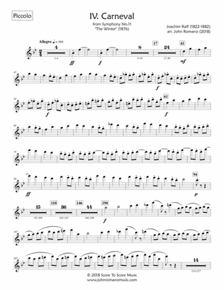 Joachim Raff - Winter Symphony Mvt.4 (Carnival) - PARTS ONLY
