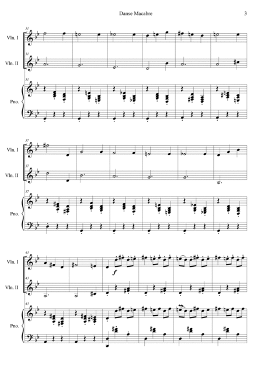 Danse Macabre Danse Macabre Piano Trio scores gallery preview page 3