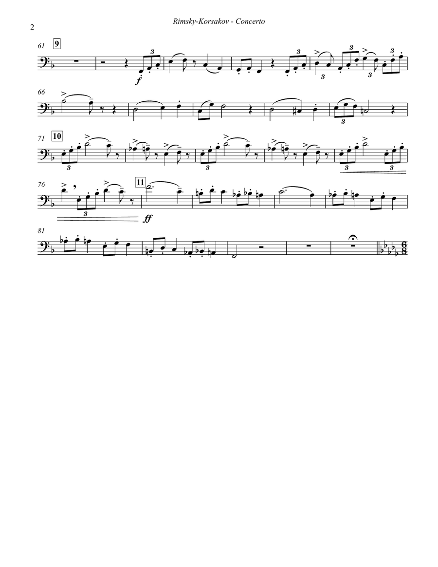 Concerto for Bass Trombone with Piano accompaniment
