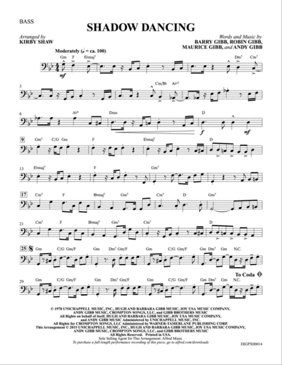 Shadow Dancing: Bass Part scores gallery preview page 1