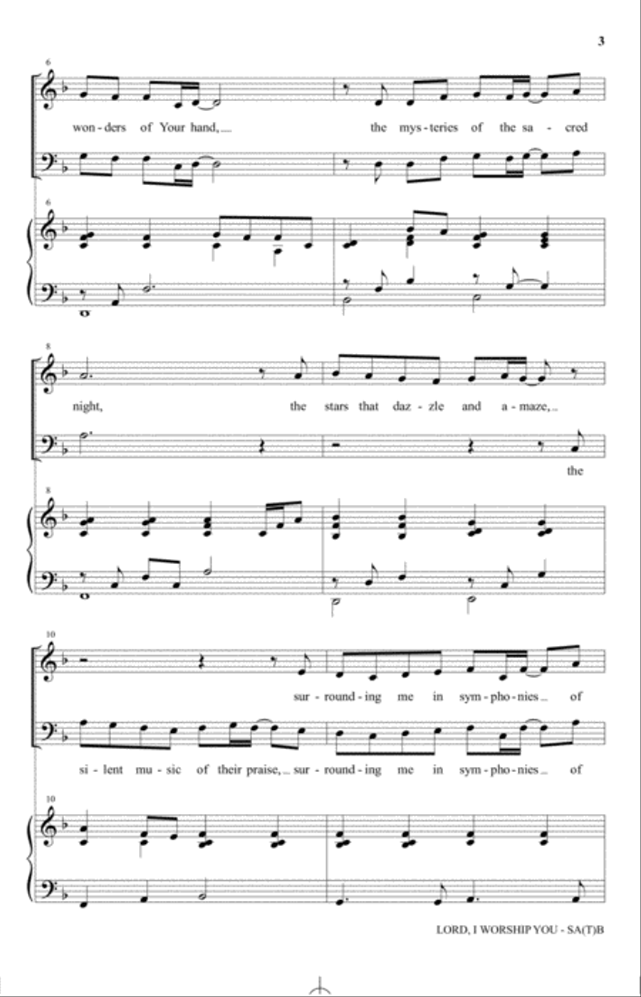 Lord, I Worship You Lord, I Worship You 4-Part scores gallery preview page 2