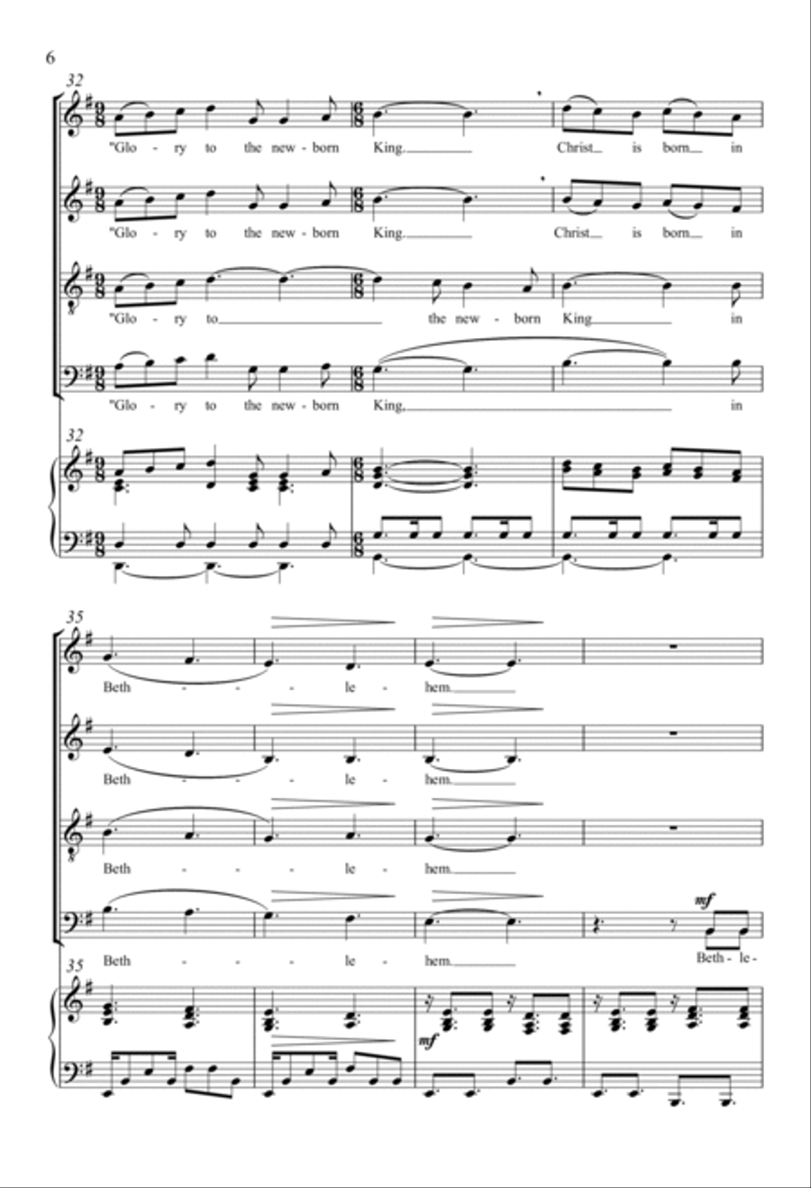 Hark! The Herald Angels Sing 4-Part scores gallery preview page 5