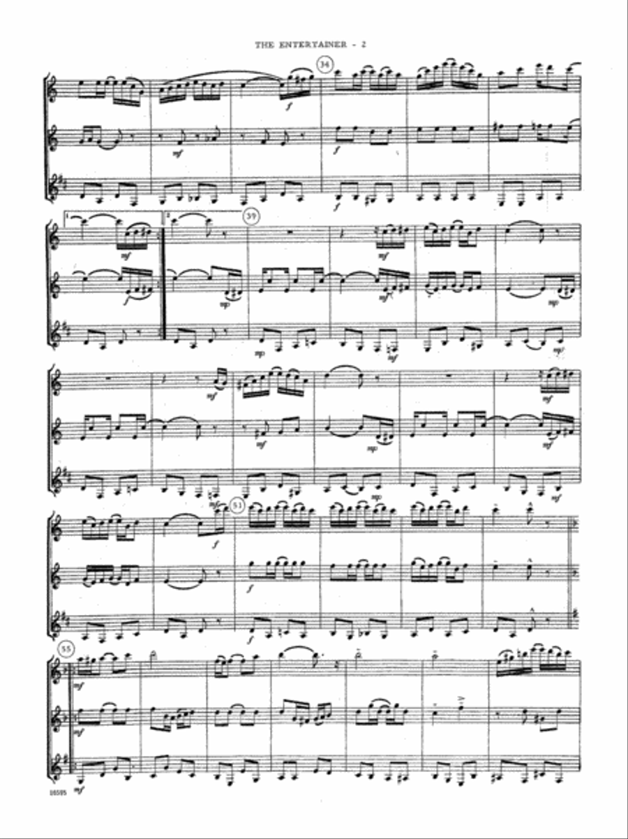 Entertainer, The Entertainer, The Woodwind Trio scores gallery preview page 5