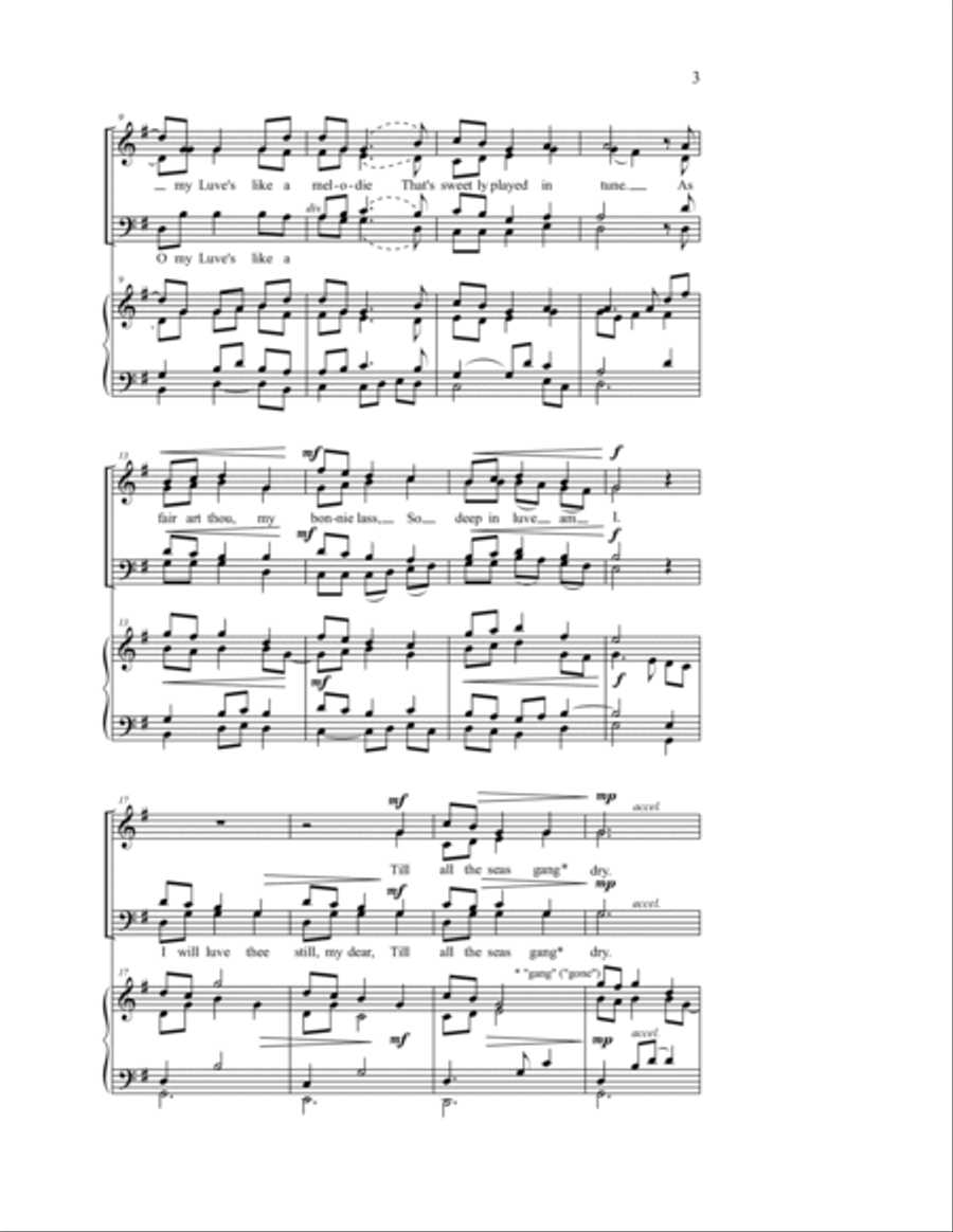 A Red, Red, Rose 4-Part scores gallery preview page 6