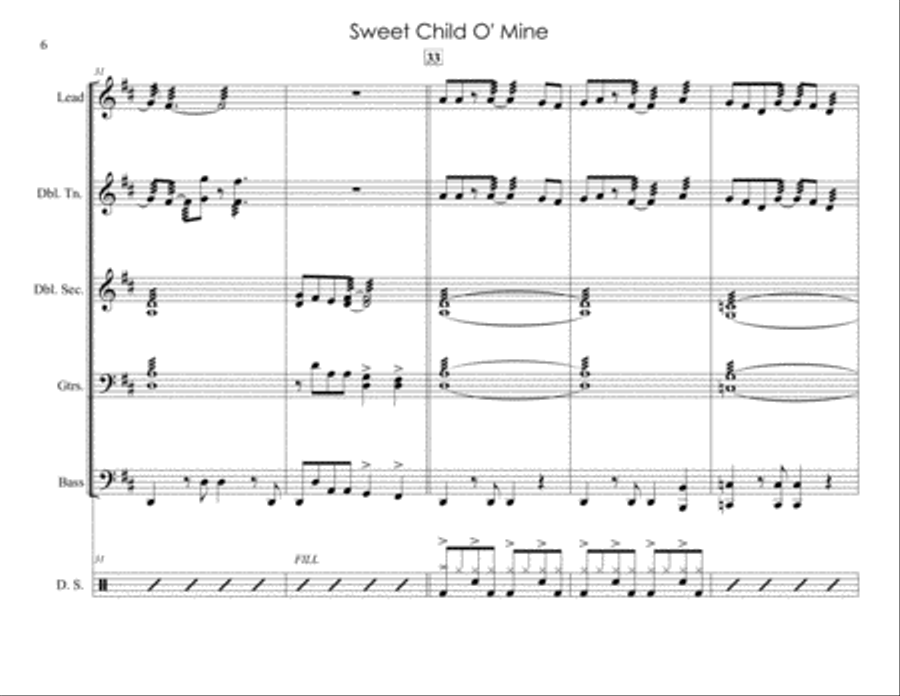 Sweet Child O' Mine Sweet Child O' Mine Steel Drum Band scores gallery preview page 6