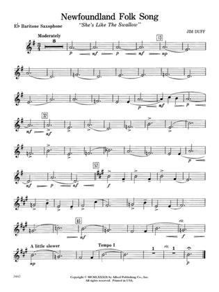 Newfoundland Folk Song: E-flat Baritone Saxophone