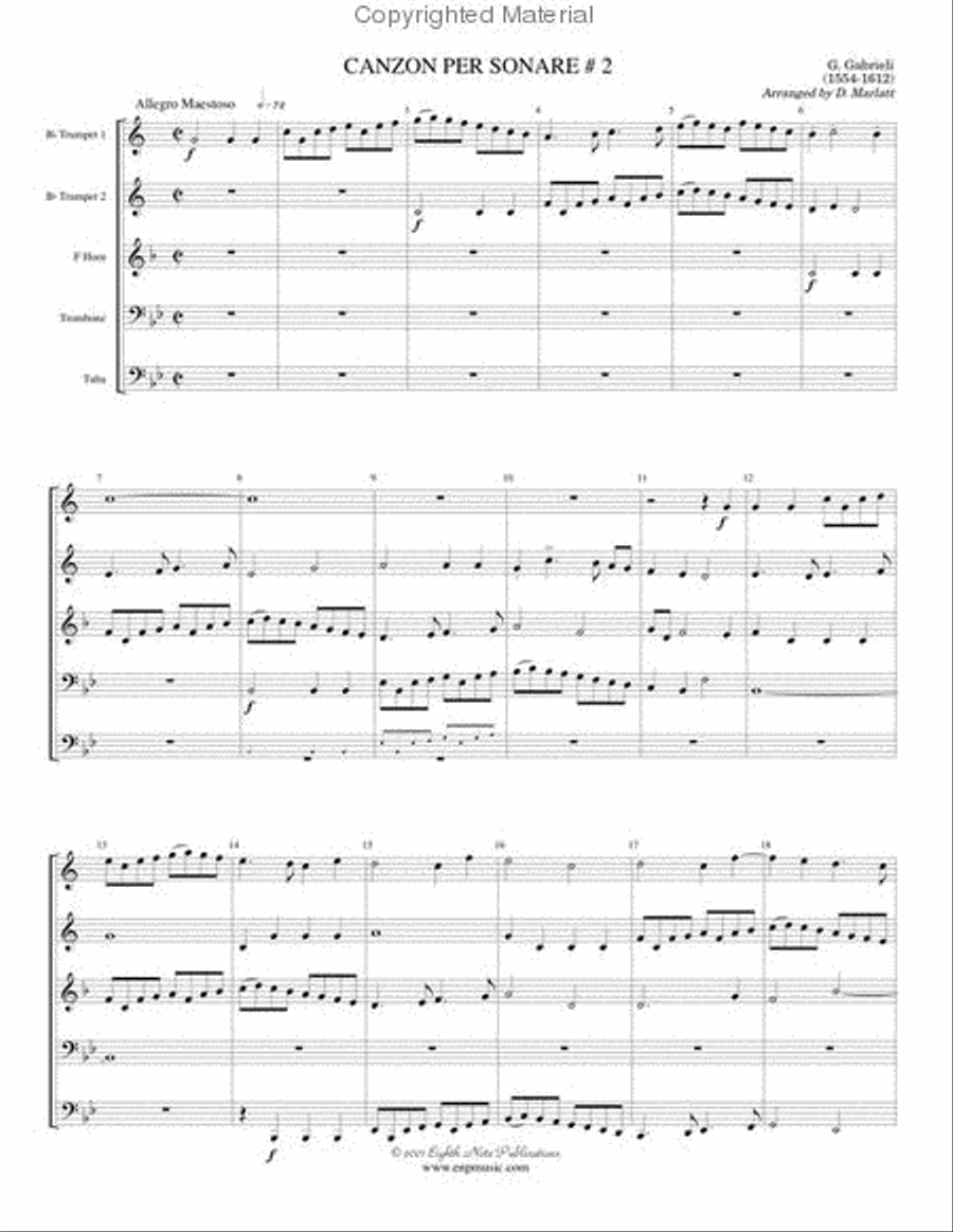 Canzon per Sonare #2 Canzon per Sonare #2 Brass Quintet scores gallery preview page 2