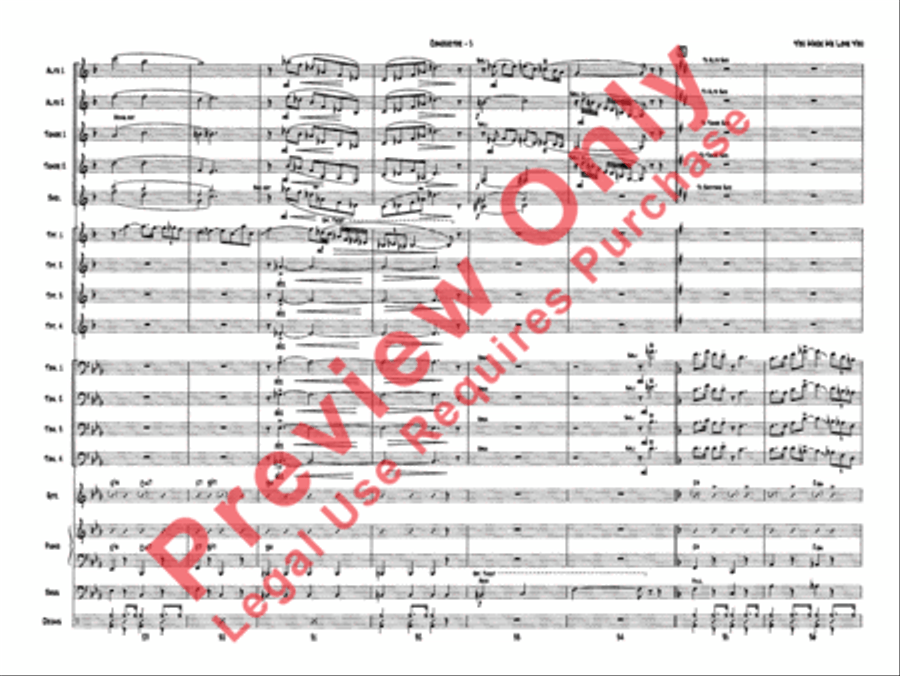 You Made Me Love You (I Didn't Want to Do It) Jazz Ensemble scores gallery preview page 8