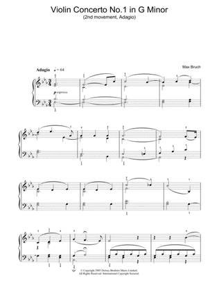 Book cover for Violin Concerto No.1 In G Minor (2nd Movement)