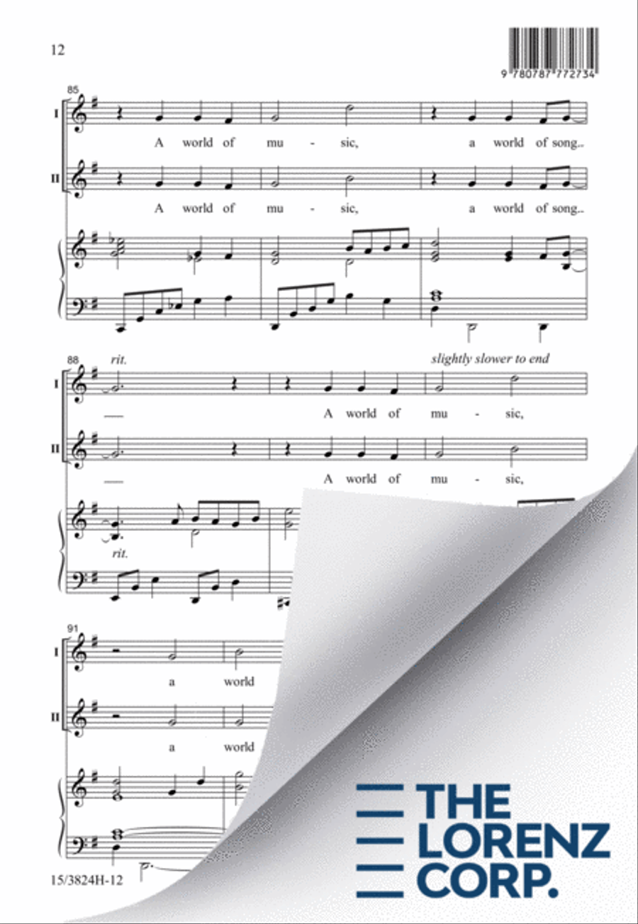 A World of Music 2-Part scores gallery preview page 13