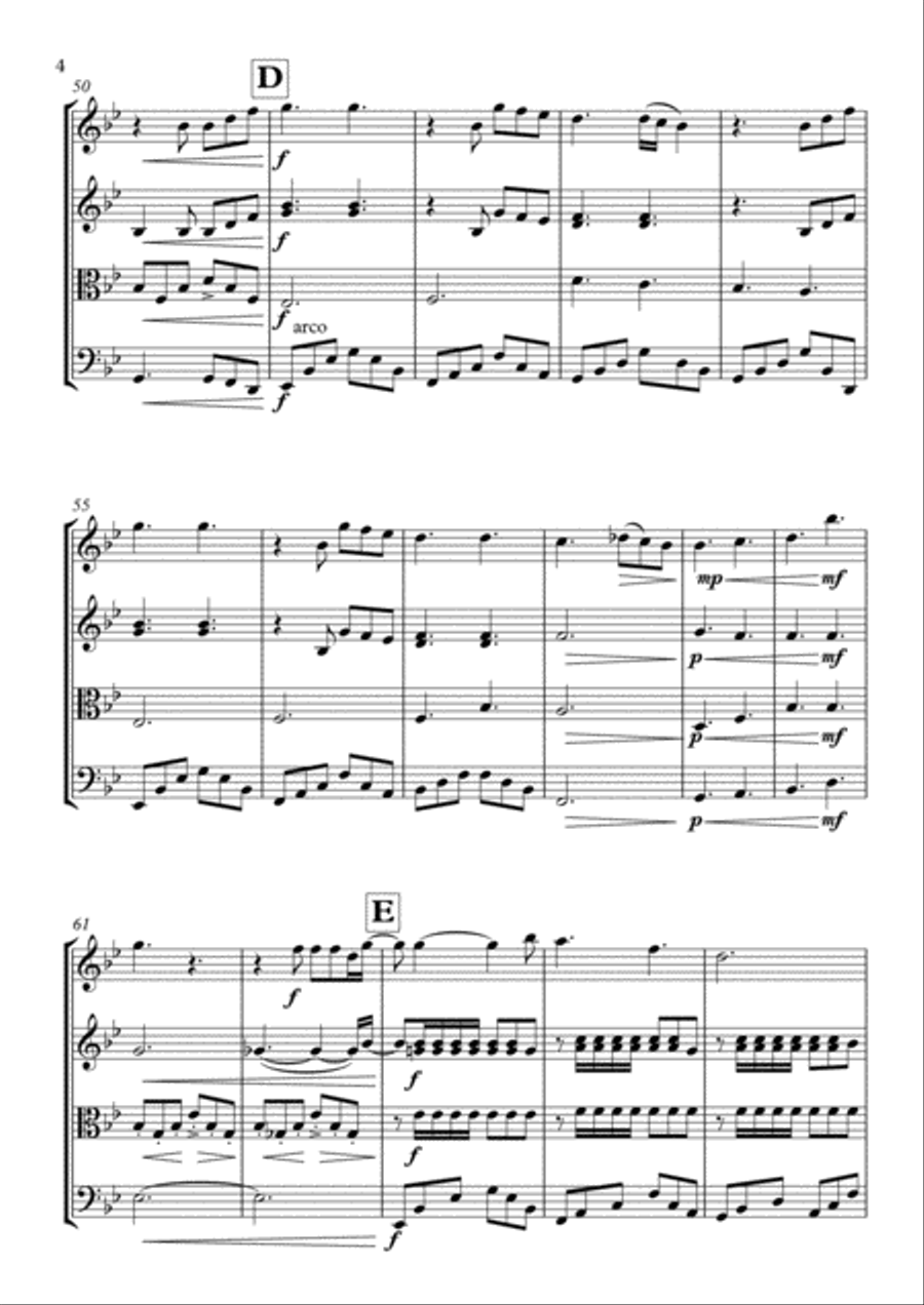You Are The Reason String Quartet scores gallery preview page 5
