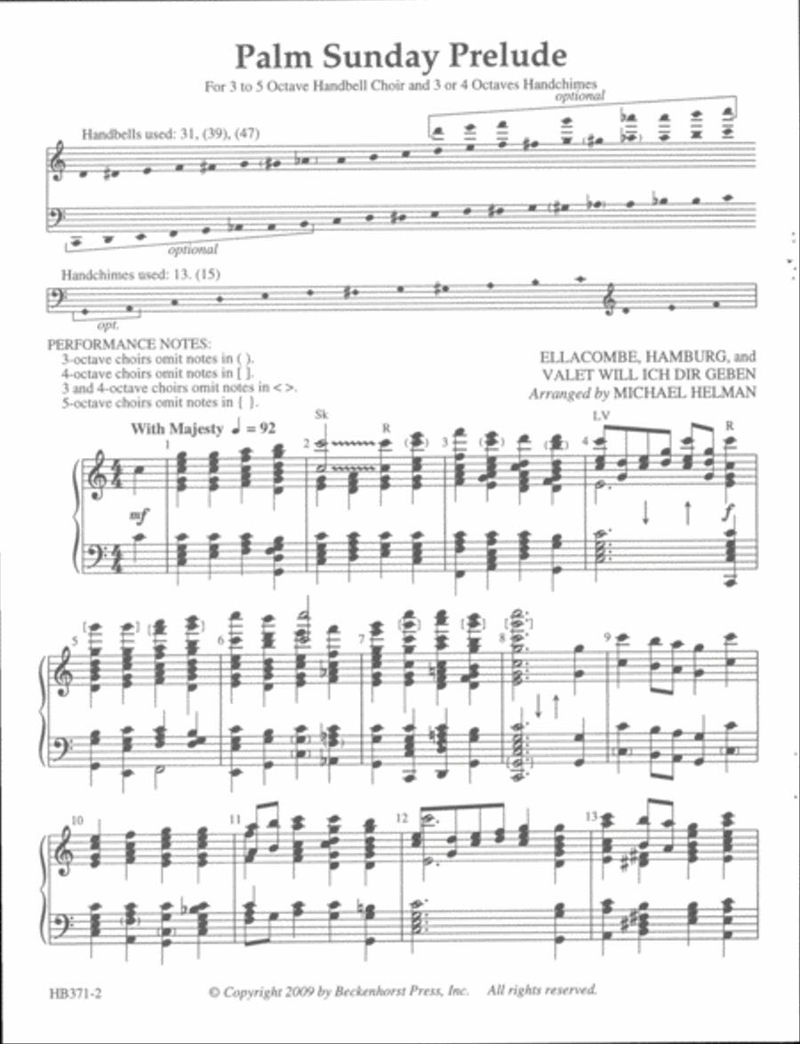 Three Hymns for Easter (3-5 octaves) 5-Octaves scores gallery preview page 2