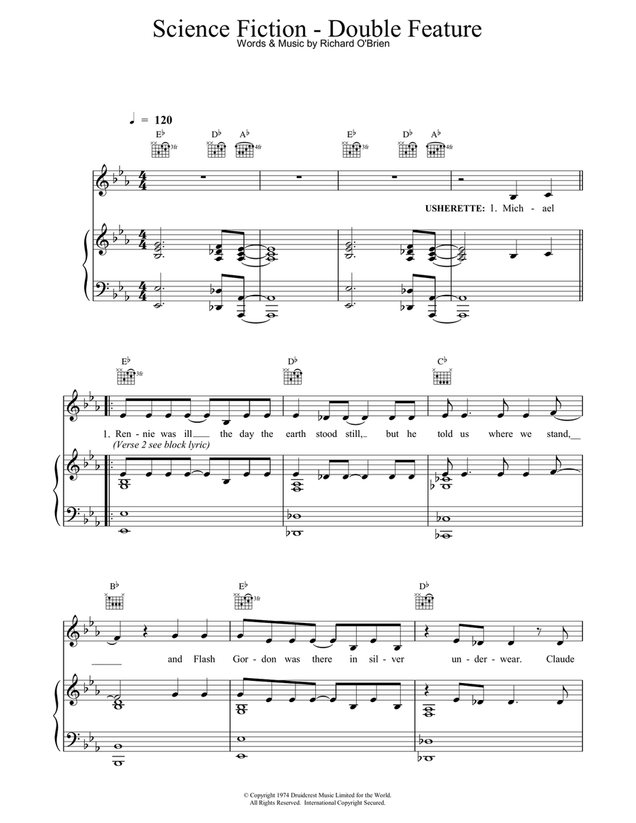 Science Fiction / Double Feature Guitar scores gallery preview page 1