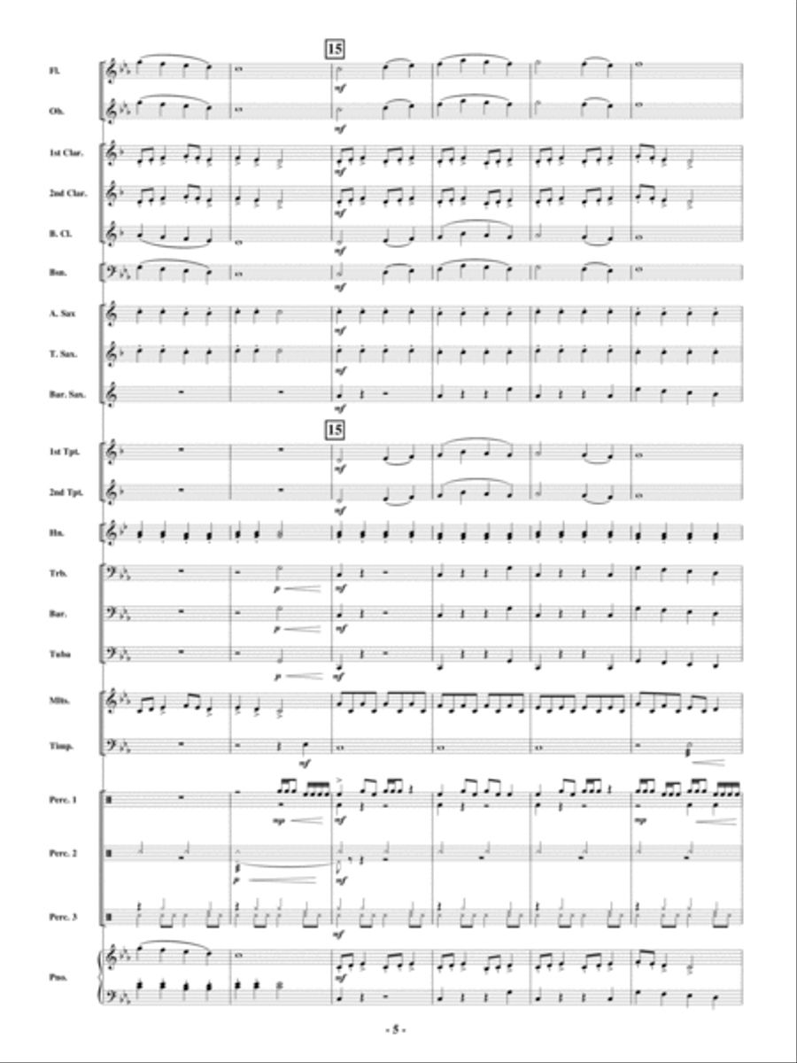 Abominable Snowman Chase Concert Band scores gallery preview page 4