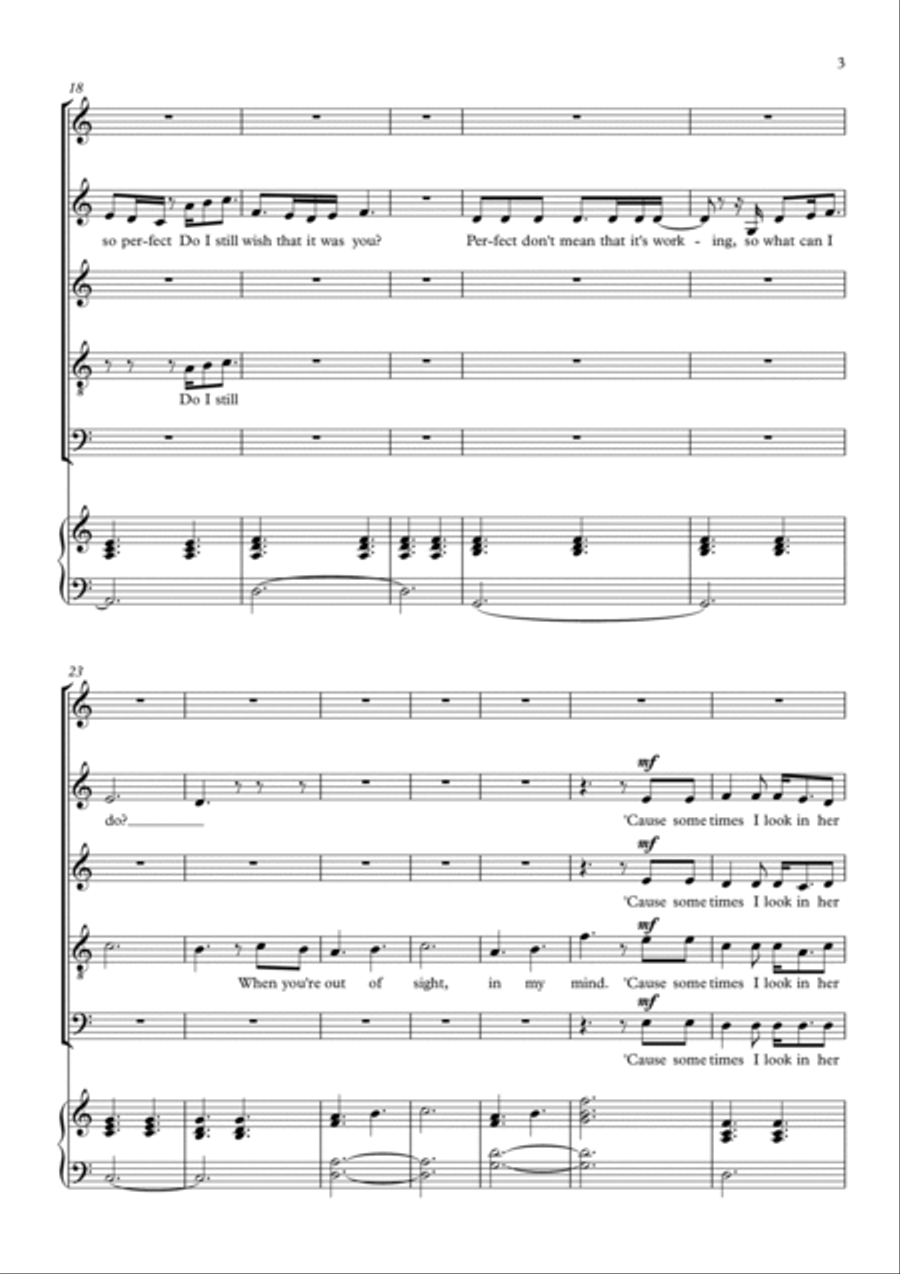 Glimpse Of Us Glimpse Of Us 4-Part scores gallery preview page 3